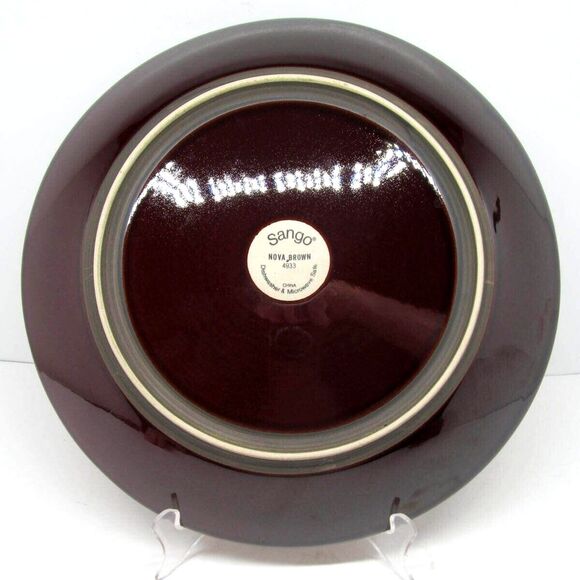 Sango Nova Brown 12" Round Platter - Picture 3 of 8